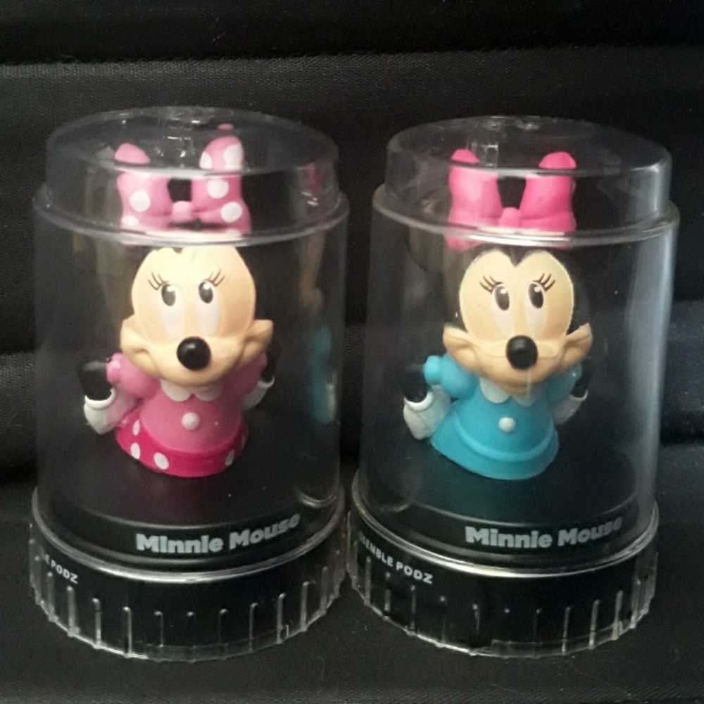 Good 2 Grow Disney Minnie Mouse Podz Bottle Toppers / Minnie Mouse Mini Figures